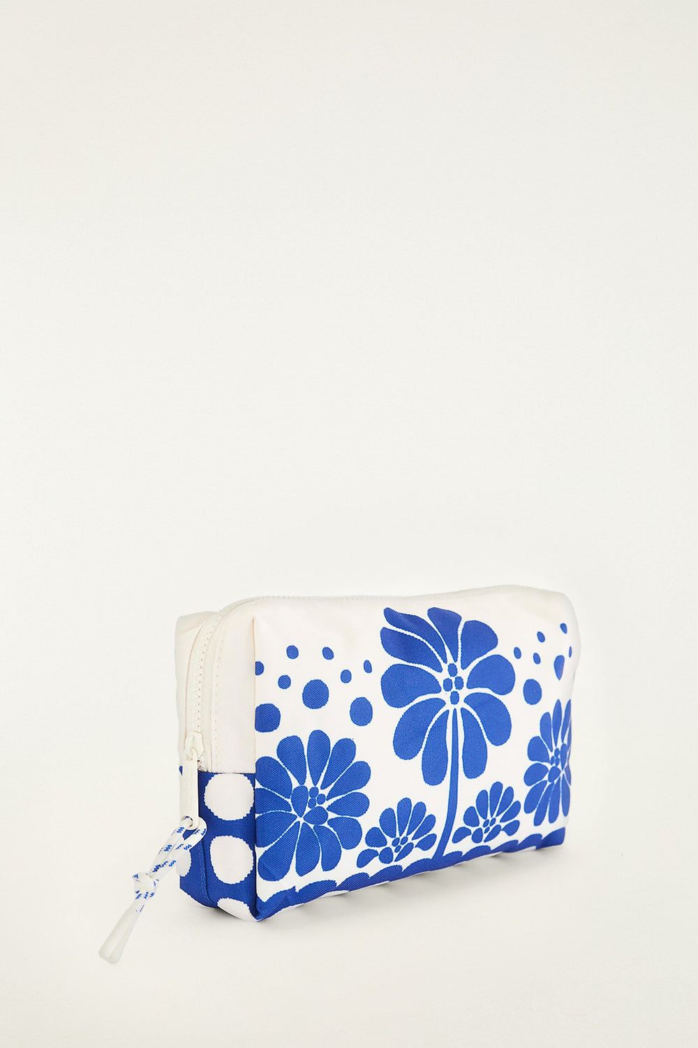 Blue Macaw Striped Pouch Bag