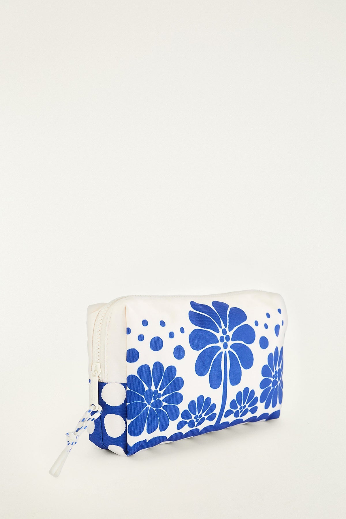 Blue Macaw Striped Pouch Bag