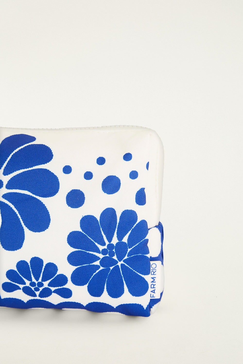 Blue Macaw Striped Pouch Bag