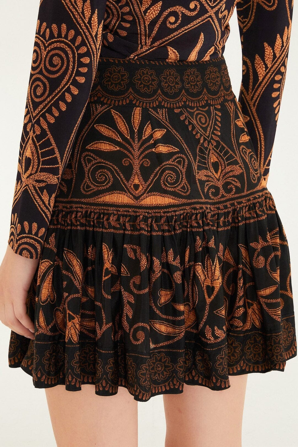 Black Cornely Ainika Lenzing� Ecovero� Viscose Mini Skirt