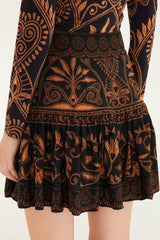 Black Cornely Ainika Lenzing� Ecovero� Viscose Mini Skirt