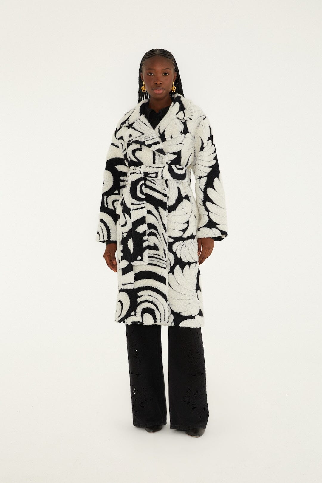 Hearts And Bananas Fleece Coat