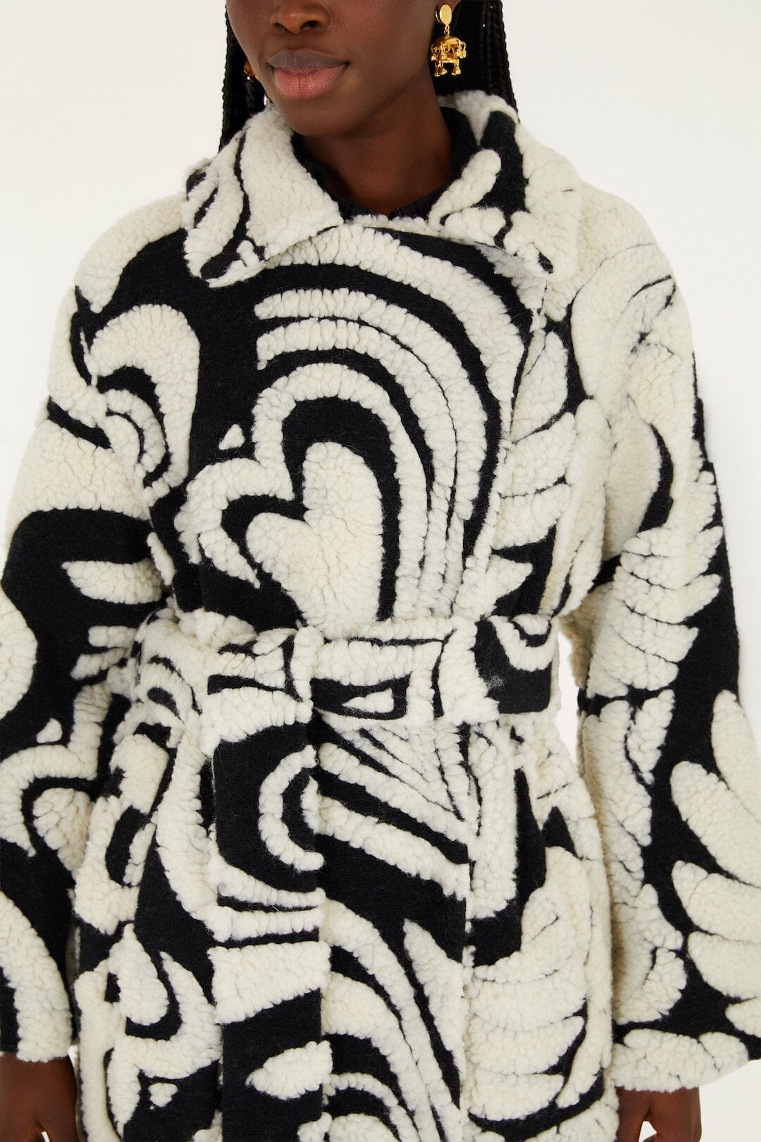 Hearts And Bananas Fleece Coat