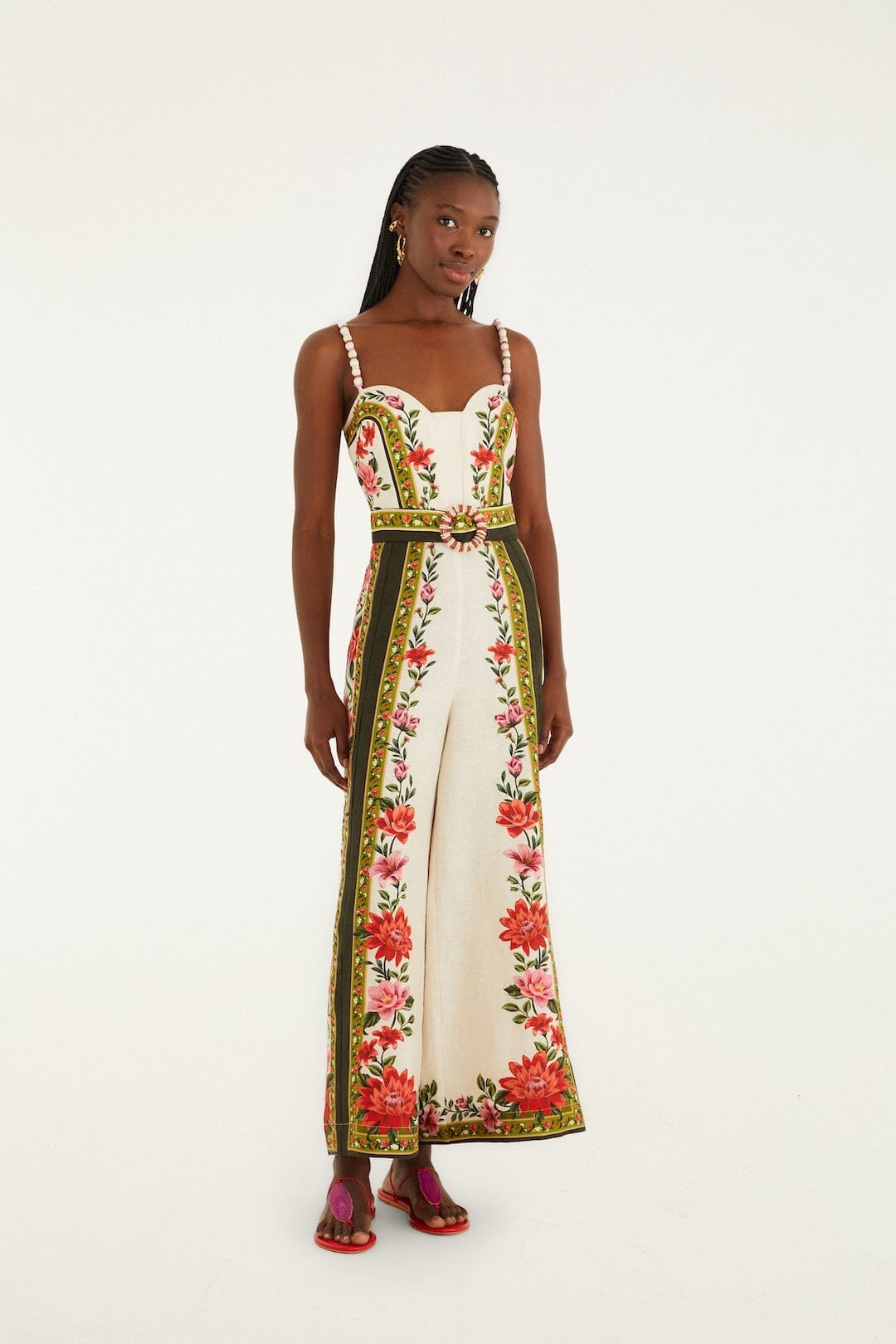 Sand Wonder Rio Sleeveless Euroflax� Premium Linen Wide-Leg Jumpsuit