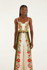 Sand Wonder Rio Sleeveless Euroflax� Premium Linen Wide-Leg Jumpsuit